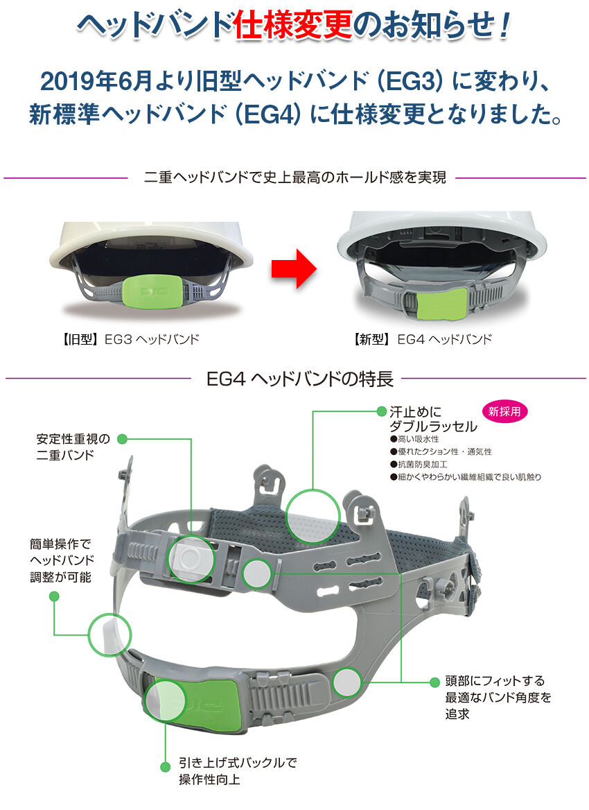 ヘッドバンド仕様変更のお知らせ！