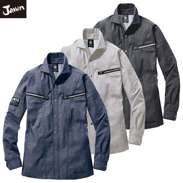 JAWIN 57404 ストレッチ長袖シャツ【春夏】　57404