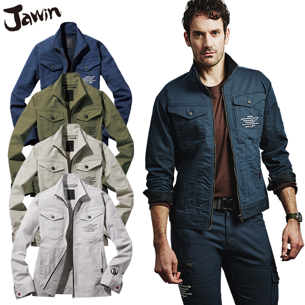 JAWIN 53300 ストレッチデニムジャンパー【秋冬】　53300